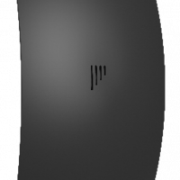 BREEZE 4C Matt black, Вентилятор накладной BREEZE D100 обр.клапан Matt black DICITI